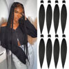Picture of Pre stretched Braiding Hair 36 Inch 8 Packs Long Braiding Hair Yaki Texture Hair Extensions Hot Water Setting Professional Synthetic Fiber Crochet Braids (36in,1B)