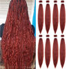 Picture of Ginger Braiding Hair Pre Stretched 8 Packs 36 Inch Long 350 Copper Red Braiding Hair Yaki Texture, Hot Water Setting, Easy To Install Professional Synthetic Hair For Braiding(36 Inch, #350)