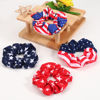 Picture of American Flag Elastic Hair Ties for Women Girls Kids Independence Day 4th of July Hair Scrunchies Red White Blue Star Patriotic USA Hair Tie Pony tails Hair Accessories