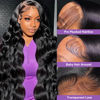 Picture of 13x6 Lace Front Wigs Human Hair Body Wave HD Lace Frontal Wigs Human Hair 22 Inch Glueless Brazilian Virgin Human Hair Wigs for Women 180% Density Natural Black Color