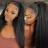 Picture of Kinky Straight 1 Bundle Yaki Straight Human Hair Bundles 100% Unprocessed Brazilian Virgin Hair Kinky Straight Human Hair For Black Women (14 inch)