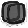 Picture of Weewooday 4 Pcs Mesh Makeup Bag Mesh Cosmetic Bag Travel Toiletry Bag Pouch with Zipper Mini Portable Makeup Cosmetic Travel Toiletry Purse Bag for Daily Accessories (Black,Small)