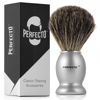 Picture of Perfecto 100% Original Pure Badger Shaving Brush, Engineered for The Best Gift For Him. All Methods, Safety Razor, Double Edge Razor, Straight Razor, Shaving Razor, Gift for Men