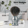 Picture of Perfecto 100% Original Pure Badger Shaving Brush, Engineered for The Best Gift For Him. All Methods, Safety Razor, Double Edge Razor, Straight Razor, Shaving Razor, Gift for Men