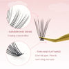 Picture of 20D Lash Clusters, 240pcs Individual Lash Extensions 20D Volume Cluster Lashes, 8-12mm Mix Lengths C Curl 0.07mm Thickness eyelash Individual Cluster Lashes Apply Under your Lashes(8/9/10/11/12mm)