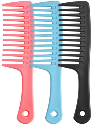 Picture of Wide Tooth Comb and Large Detangling Brush, Durable for Best Styling and Professional Care, Suitable for Curly, Long, Wet Hair Types