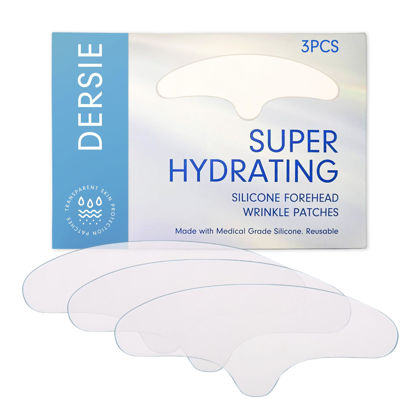 Picture of Dersie Silicone Forehead Wrinkle Patches: Reusable Silicone Anti Wrinkle Patches - Forehead Wrinkles Treatment - Overnight Use for Best Results - 3 Patches