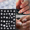 Picture of Fcozpjk Summer Ocean Nail Stickers, Starfish Seashell Sea Horse Coral Nail Decals, 4 Sheets 5D Embossed Vacation Nail Art Stickers, Self-Adhesive Pegatinas Uñas, Beach Stickers Holiday Manicure