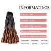 Picture of Luoyudu Bouncy Braiding Hair 24 Inch Loose Wavy Spanish Curly Braids Hair 75g/pack French Curly Crochet Hair 8Pack Spiral Curly Crochet Braiding Hair (B29)