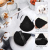 Picture of Flytianmy 9Pcs Triangle Powder Puffs, Face Makeup Puff for Body Loose Powder Beauty Makeup Tool Black