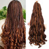 Picture of French Curly Braiding Hair 24 Inch 8 Packs - Pre Stretched Bouncy Braiding Hair- Loose Wavy Braiding Hair Synthetic Hair Extensions For Black Women (24 inch 8 packs 30/33)