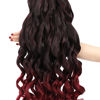 Picture of French Curly Braiding Hair 24 Inch 8 Packs - Pre Stretched Bouncy Braiding Hair- Loose Wavy Braiding Hair Synthetic Hair Extensions (24 inch 8 packs 1B/Bug)