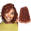 Picture of The BOHOBABE Crochet Passion Twist Hair Pretwisted 8 Inch Short Pre-looped Passion Twist Crochet Braiding Hair 8 Packs(350#)