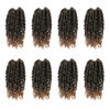 Picture of The BOHOBABE Pre-twisted Passion Twist Crochet Hair 6 Inch Short Pre-looped Crochet Passion Twist Braiding Hair 8 Packs (T27)