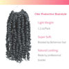 Picture of The BOHOBABE Pre-twisted Passion Twist Crochet Hair 8 Inch Short Pre-looped Crochet Passion Twist Braiding Hair 8 Packs (2#) 2#(Off Black)