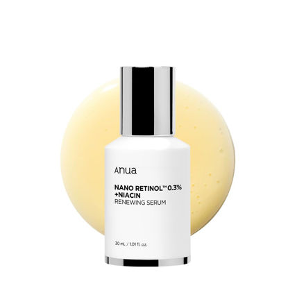Picture of Anua Retinol Serum for Anti-Aging, Textured skin | 0.11% Retinol, 5% Niacinamide, 20+Soothing Ingredients Gentle for Beginner (30ml /1.01 fl.oz.)