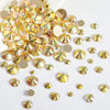Picture of Beadsland Rhinestones for Makeup,8 Sizes 2500pcs Gold Flatback Rhinestones Face Gems for Nails Crafts with Tweezers and Wax Pencil,Metal Sunlight,SS4-SS30