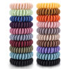 Picture of 20Pcs Spiral Hair Ties, Elastic Hair Ties For Women Girls, Matte No Crease Spiral Hair Coils, Ponytail Hair Band, Telephone Cord Plastic Hair Ties For Thick or Thinning Hair (Matte Color - 20Pcs)