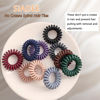 Picture of 20Pcs Spiral Hair Ties, Elastic Hair Ties For Women Girls, Matte No Crease Spiral Hair Coils, Ponytail Hair Band, Telephone Cord Plastic Hair Ties For Thick or Thinning Hair (Matte Color - 20Pcs)