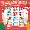 Picture of Modelones Christmas Press on Nails for Kids 144Pcs 6 Pack Children Girls Toys 8-10 Acrylic Fake Nails Pre-glue Full Cover Snowflake Red Xmas Short False Nail Art Kits Sets Gifts For Kids Girls