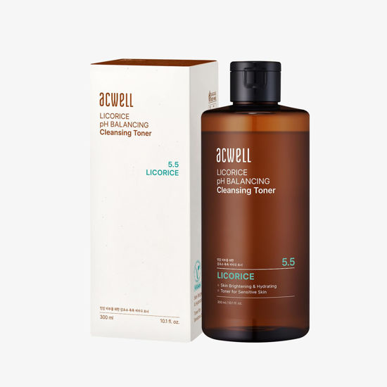 Picture of ACWELL Licorice pH Balancing Korean Toner for Cleansing 10.14 fl.oz. - Alcohol-Free PH5.5 Hydrating Facial Astringent - Skin Clarifying & Hydration Boosting Toner