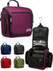 Picture of AvaJex Large Hanging Toiletry Organizer - Travel Toiletry Bag for Men and Women - Waterproof Hygiene Bag with Metal XXL Swivel Hook, Sturdy Zippers and 19 Compartments for Toiletries, Makeup (Purple)