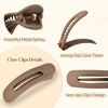 Picture of Yanibest 5 Pcs Flat Hair Clips - Stylish Lay Flat Claw Clips for All Hair Types,Multi-Styles Matte Non-slip Hair Clips for Women Girls Wedding Prom Party Hair Decorations