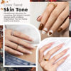 Picture of modelones Builder Nail Gel 8-in-One, 6 Colors Gel Builder Set for Nail Thickening, Nude Brown Hard Gel Builder Nail Polish Color Gel Nail Strengthener Fall Winter LED Nail Lamp Cured Color Base