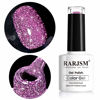 Picture of RARJSM Glitter Gel Nail Polish Light Purple Nail Polish Soak Off Nail Art Manicure Gifts for Women Nail Gel Color DIY at Home UV LED Lamp Required RAR88