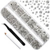 Picture of Beadsland Rhinestones for Makeup,8 Sizes 2500pcs Crystal Flatback Rhinestones Face Gems for Nails Crafts with Tweezers and Wax Pencil,Clear,SS4-SS30