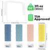Picture of Silevoler Travel Bottles for Toiletries, 4pcs Tsa Approved 3oz Travel Size Containers, BPA Free Leak Proof Premium Silicone Bottles, Refillable Liquid Squeezable Accessories W/Toiletry Bag(Bright)