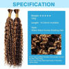 Picture of Ombre Human Braiding Hair Water Wave Bulk Human Hair 100g 14 Inch P4/27 Curly Human Hair for Boho Braids Hair Extensions No Weft 2 Braids Per Pack Wet and Wavy Human Hair Braiding Hair Highlight