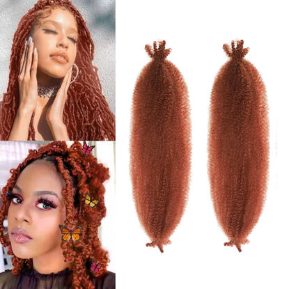 Picture of 18 Inch Pre-Separated Springy Afro Twist Hair Pre-Fluffy Natural Curls are Perfect for Marley Crochet Hair Suitable for Black Women (350#, 18 Inch (Pack of 2))