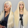 Picture of Alididi 613 13x6 Lace Front Wig Human Hair 200 Density Blonde Wig Human Hair 613 Lace Front Wig Human Hair Straight Lace Frontal Wig Human Hair Pre Plucked With Baby Hair (36Inch, 613 Blonde Wig)