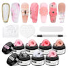 Picture of Supwee Solid Builder Gel for Nail Extension Non Stick Hand Scupture Hard Gel with Dual Form Nail Brush Tool Nail Strengthen Nail Art for Home DIY Nail Salon 7 Colors 14g(0.49 oz)