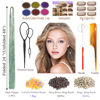 Picture of CelineBella Green Hair Tinsel Fairy Hair Extensions Kit Sparkling Shiny Highlights Glitter Light Green Tinsel Hair Extensions for Women Girls Children