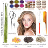 Picture of CelineBella Green Hair Tinsel Fairy Hair Extensions Kit Sparkling Shiny Highlights Glitter Fresh Green Tinsel Hair Extensions for Women Girls Children