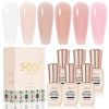 Picture of SHOYUM Nude Pink Gel Nail Polish Set- 6 Colors Sheer Milky White Jelly Gel Polish All Seasons Skin Tones Neutral Gel Polish Kit, Soak Off LED Gel Nail Kit Manicure DIY Home