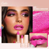 Picture of Oulac Pink Shimmer Lipstick for Women, Infinity High Shine Finish, Hydrating Lip Color Infused with Damask Rose Oil for All-Day Comfort, Gluten-Free Vegan Beauty, D02 Sparkle Sensation