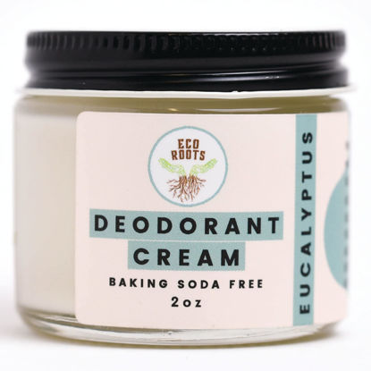 Picture of ECO ROOTS Natural Deodorant for Women & Men | Organic Deodorant Cream Non Aluminum | Baking Soda Free Healthy Deoderant for Body & Private Parts | All Vegan Pit Paste Zero Sweat | Eucalyptus Scent