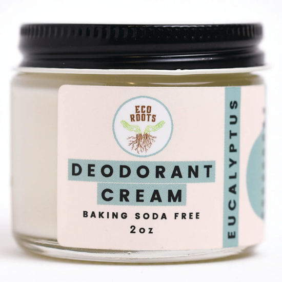Picture of ECO ROOTS Natural Deodorant for Women & Men | Organic Deodorant Cream Non Aluminum | Baking Soda Free Healthy Deoderant for Body & Private Parts | All Vegan Pit Paste Zero Sweat | Eucalyptus Scent