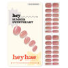 Picture of Heyhae Semi Cured Gel Nail Strips | Sun Cured Gel Nail Wraps No LED Lamp Needed Easy Apply & Remove | Includes 28 Strips, 1 Prep Pad, 1 Nail File & 1 Wooden Stick - Hey, Summer Sweetheart