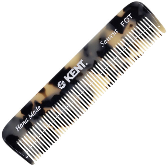 Picture of KENT FOT TW Fine Tooth Comb Beard - 4.5/'' Handmade Pocket and Travel Hair for Men Styling Small or Thinning Hair, Mustache Care, Care the Essential Kent Kit, White Tokyo