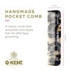 Picture of KENT FOT TW Fine Tooth Comb Beard - 4.5/'' Handmade Pocket and Travel Hair for Men Styling Small or Thinning Hair, Mustache Care, Care the Essential Kent Kit, White Tokyo