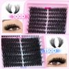 Picture of Lash Extension Kit Fluffy Lash Clusters Kit 280pcs Volume Eyelash Extension Kit 100D/150D 2 Styles Eyelash Clusters Kit Bond and Seal Lash Glue with Tweezers Thick Individual Lashes Kit by Ruairie