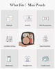 Picture of Pocmimut Mini Makeup Bag,Clear Makeup Bag Cute Travel Makeup Bag Pouch Purse Car Essentials for Women,Travel Essentials Organizers(Black)