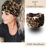 Picture of YONUF Wide Boho Headbands for Women Fashion Knotted Headband Yoga Workout African Head Wrap 4 Pack