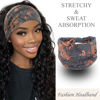 Picture of YONUF Wide Boho Headbands for Women Fashion Knotted Headband Yoga Workout African Head Wrap 4 Pack