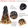 Picture of French Curl Braiding Hair 24 Inch C14 Soft Synthetic Braiding Hair Pre Stretched Loose Wave Bouncy Braiding Hair 75g/pack for Black Women Hair Extensions for Braids (24inch,2packs,C14)