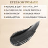 Picture of LAVONE Eyebrow Stamp Stencil Kit for Eyebrows, Brow Stamp Trio Kit with Waterproof Eyebrow Pencil, Eyebrow Pomade, 20 Eyebrow Stencils, Dual-ended Eyebrow Brush and Sponge Applicator - Dark Black